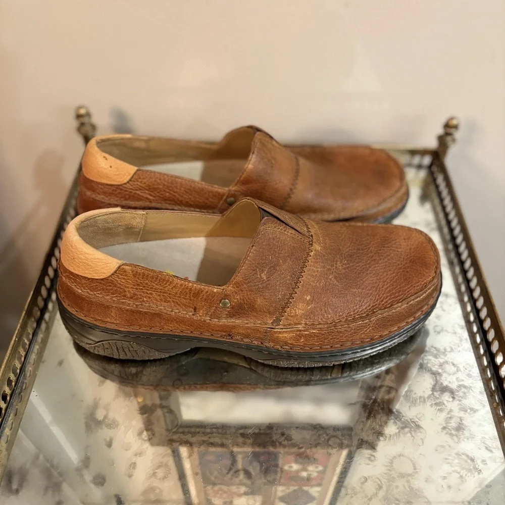 Zumfoot Shoes Mens Size EU 44 Brown Leather Slip On Loafers Comfort Casual Z2812